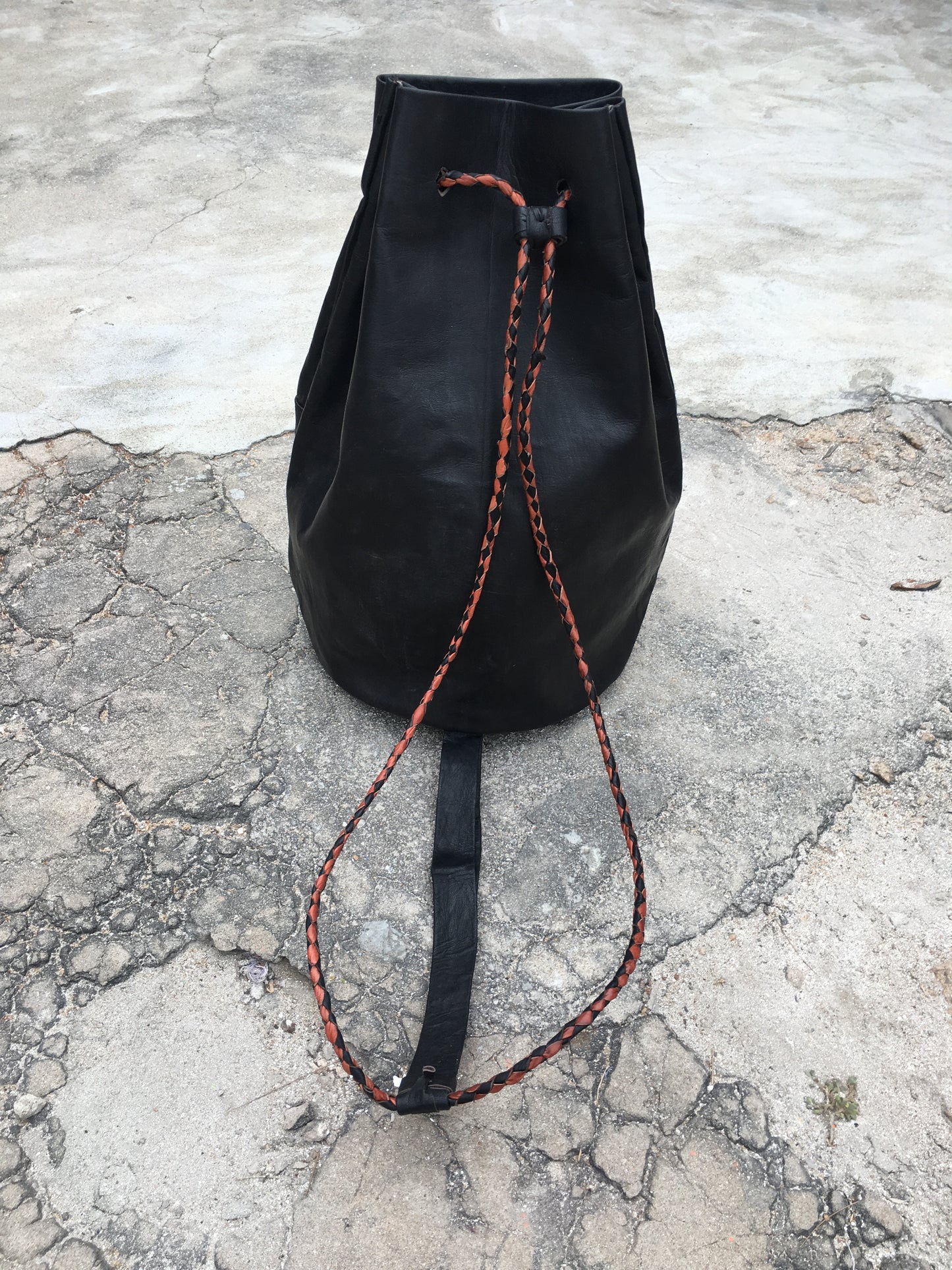 handmade leather sack _medium