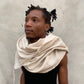 Ghana Kente cloth scarf / natural