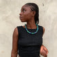 Baobab's Glass pearl neckless / green_blue